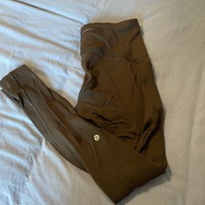 Black fullLength Lulu leggings with fleece inside